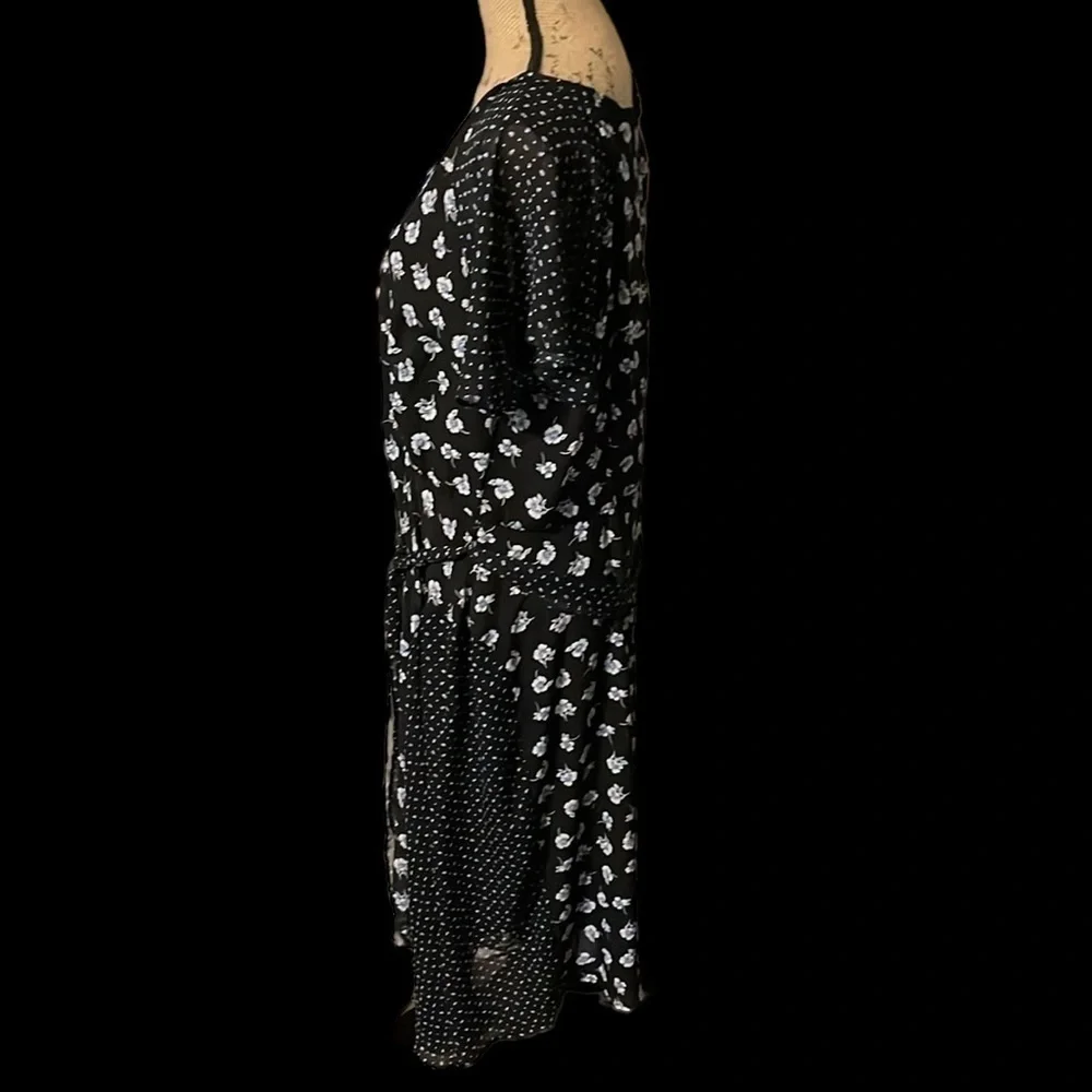 Lane Bryant lined mixed print floral asymmetrical maxi dress. NWT - Picture 4 of 9